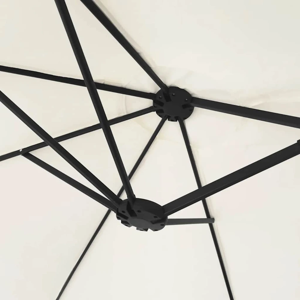 Dvigubas skėtis nuo saulės, smėlio baltos spalvos, 449x245cm