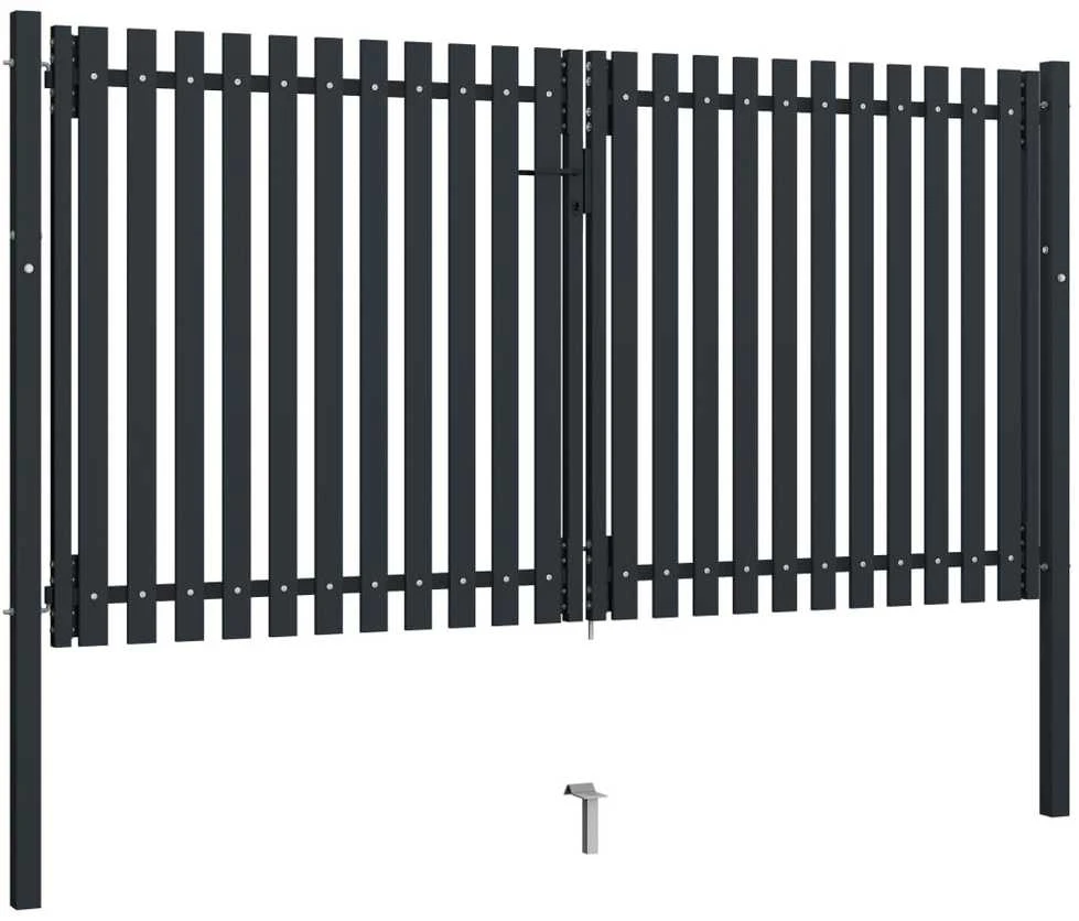 Dvigubi vartai, antracito spalvos, 306x200cm, plienas