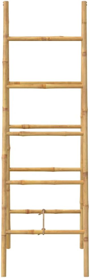 Dvigubos kopėčios rankš. su 5 laipteliais, bambukas, 50x160 cm