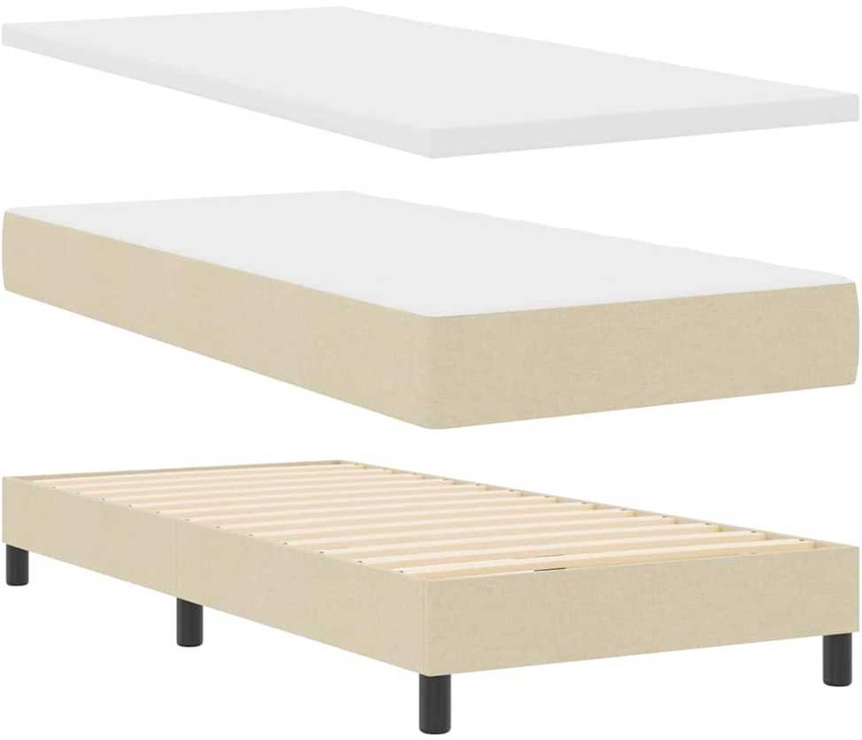 Kiemas lova su galvūgalio Kreminė 100 x 200 cm audinys
