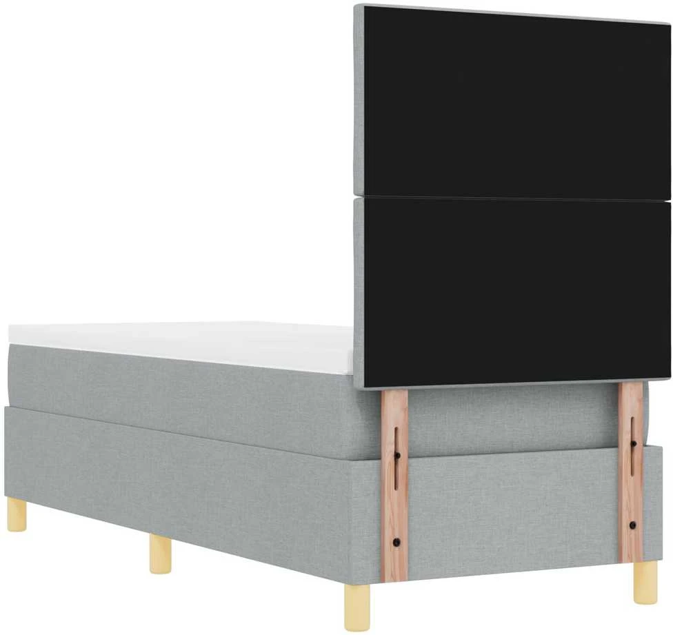 Kiemas lova su galvūgalio Šviesiai pilka 80 x 200 cm audinys