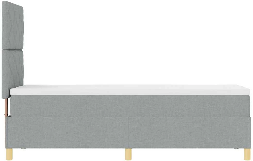 Kiemas lova su galvūgalio Šviesiai pilka 80 x 200 cm audinys