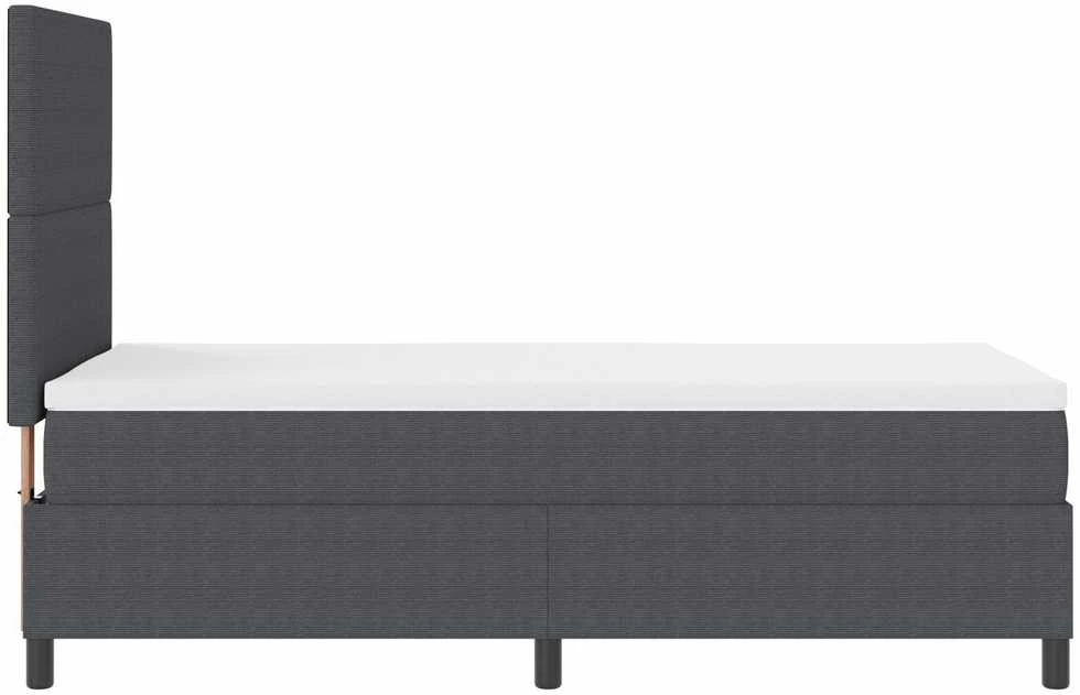Kiemas lova su galvūgalio Tamsiai pilka ir balta 80 x 200 cm