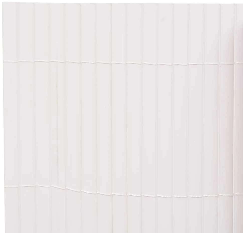 Dvipusė sodo tvora, baltos spalvos, 110x500cm