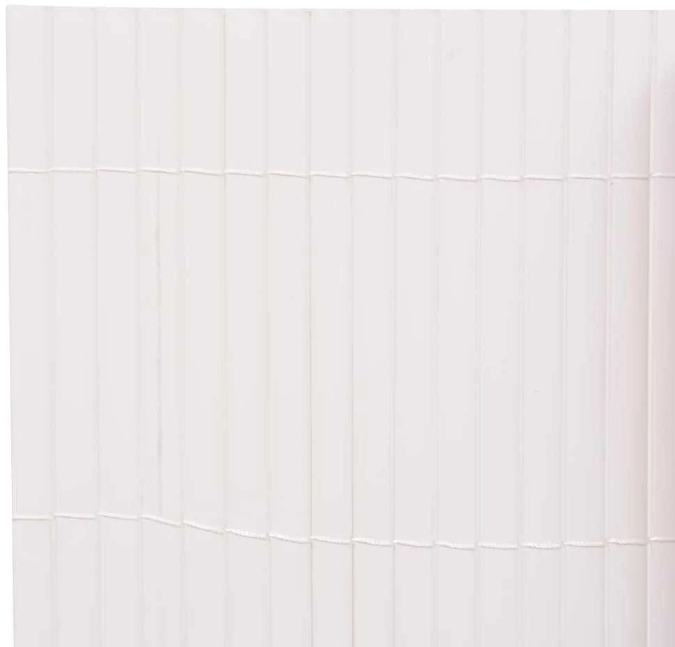 Dvipusė sodo tvora, baltos spalvos, 90x400cm