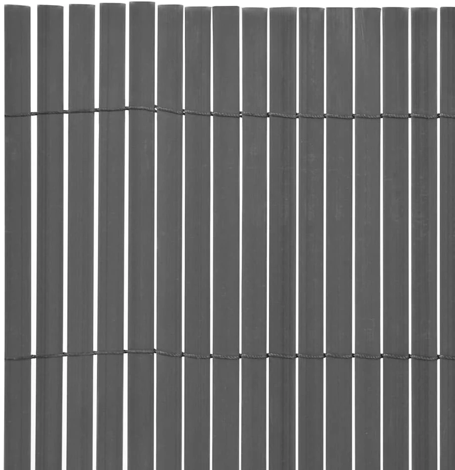 Dvipusė sodo tvora, pilka, 150x500cm, PVC