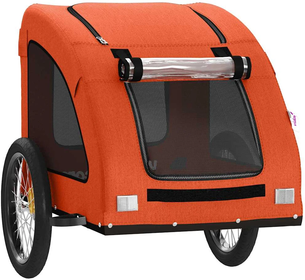 Dviračio priekaba augintiniams, oranžinė, audinys/geležis