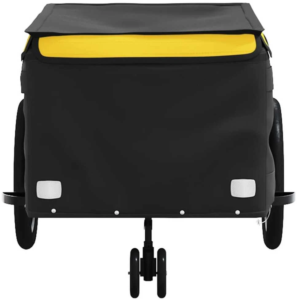 Dviračio priekaba, juodos ir geltonos spalvos, 45kg, geležis