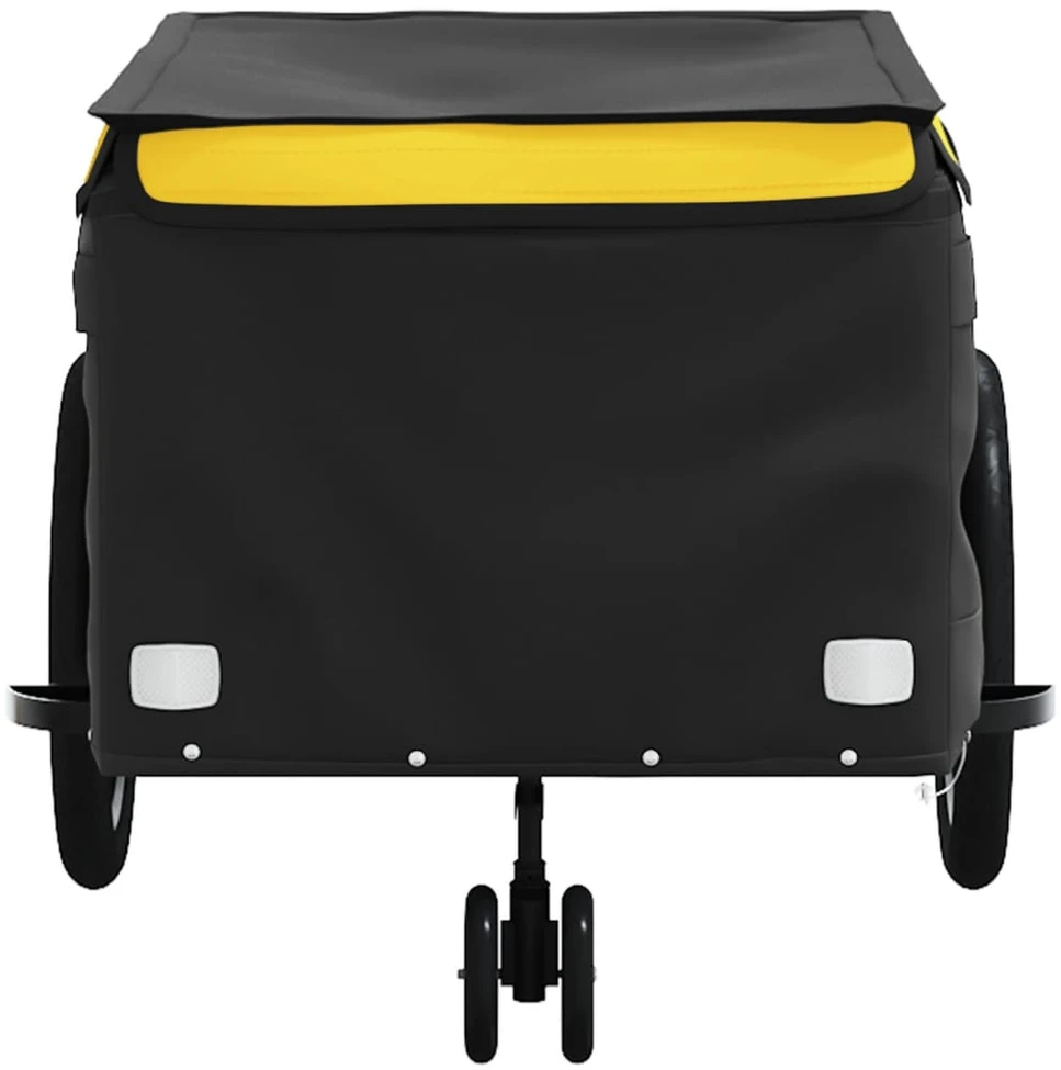 Dviračio priekaba, juodos ir geltonos spalvos, 45kg, geležis