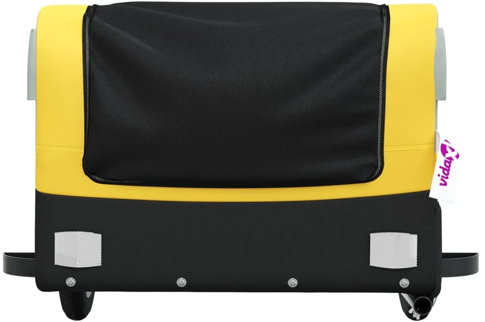 Dviračio priekaba, juodos ir geltonos spalvos, 30kg, geležis