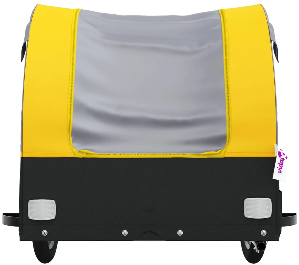 Dviračio priekaba, juodos ir geltonos spalvos, 30kg, geležis