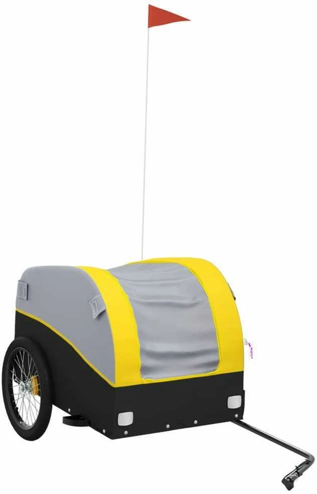 Dviračio priekaba, juodos ir geltonos spalvos, 45kg, geležis