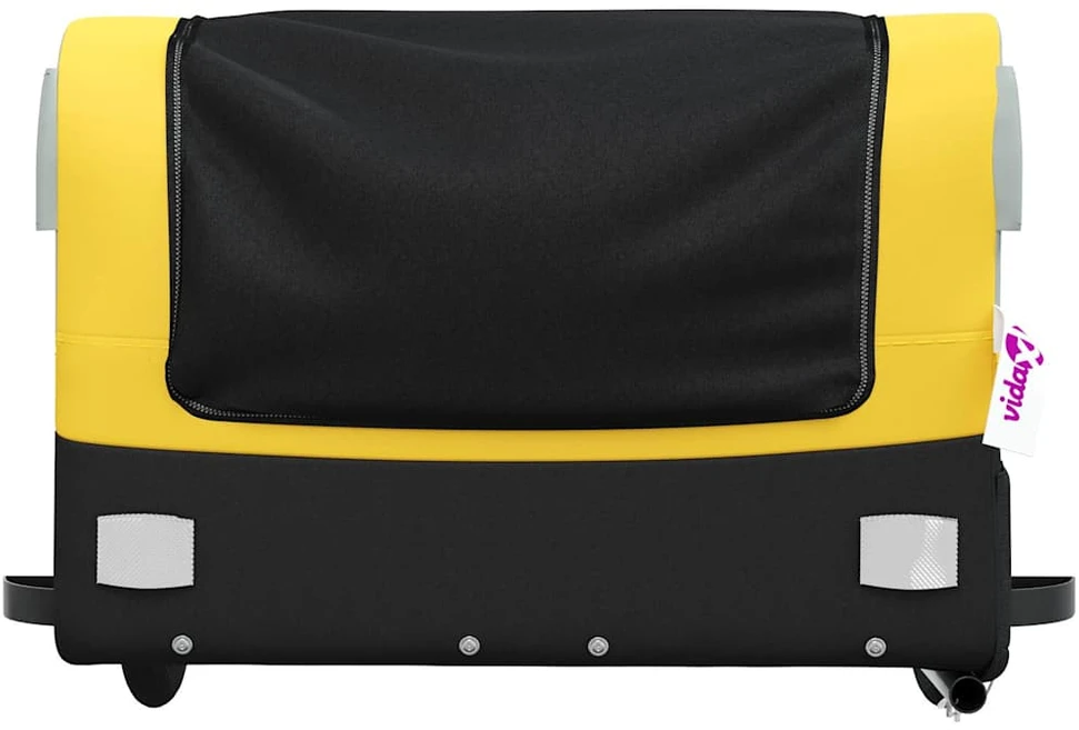Dviračio priekaba, juodos ir geltonos spalvos, 45kg, geležis