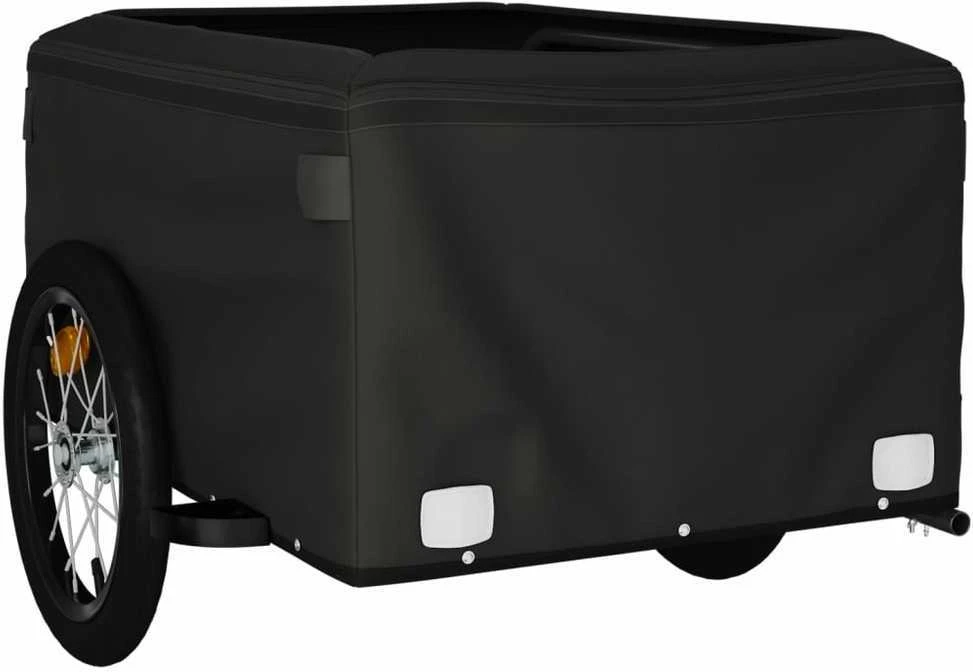 Dviračio priekaba, juodos ir geltonos spalvos, 45kg, geležis