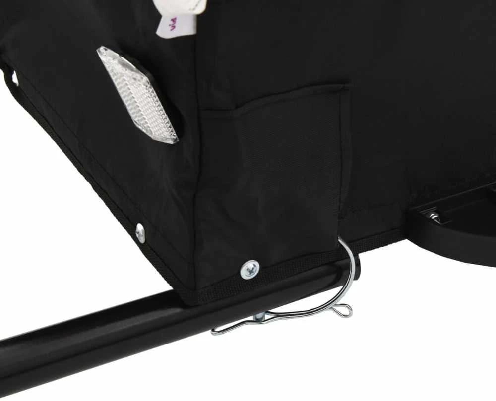 Dviračio priekaba, juodos ir geltonos spalvos, 45kg, geležis