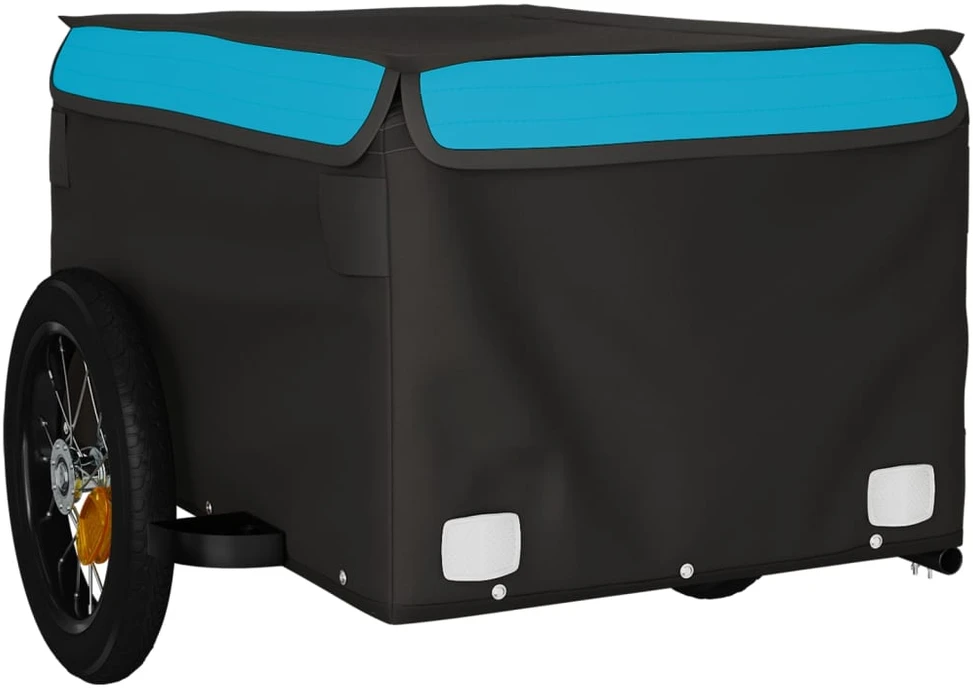 Dviračio priekaba, juodos ir mėlynos spalvos, 30kg, geležis