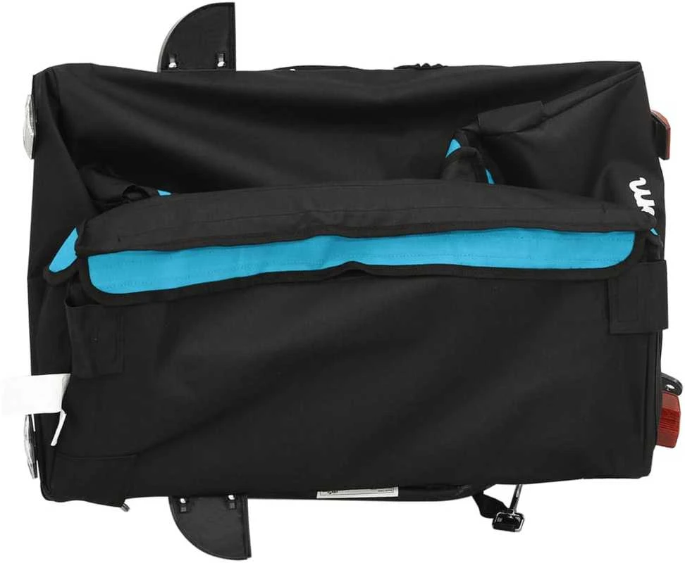 Dviračio priekaba, juodos ir mėlynos spalvos, 30kg, geležis