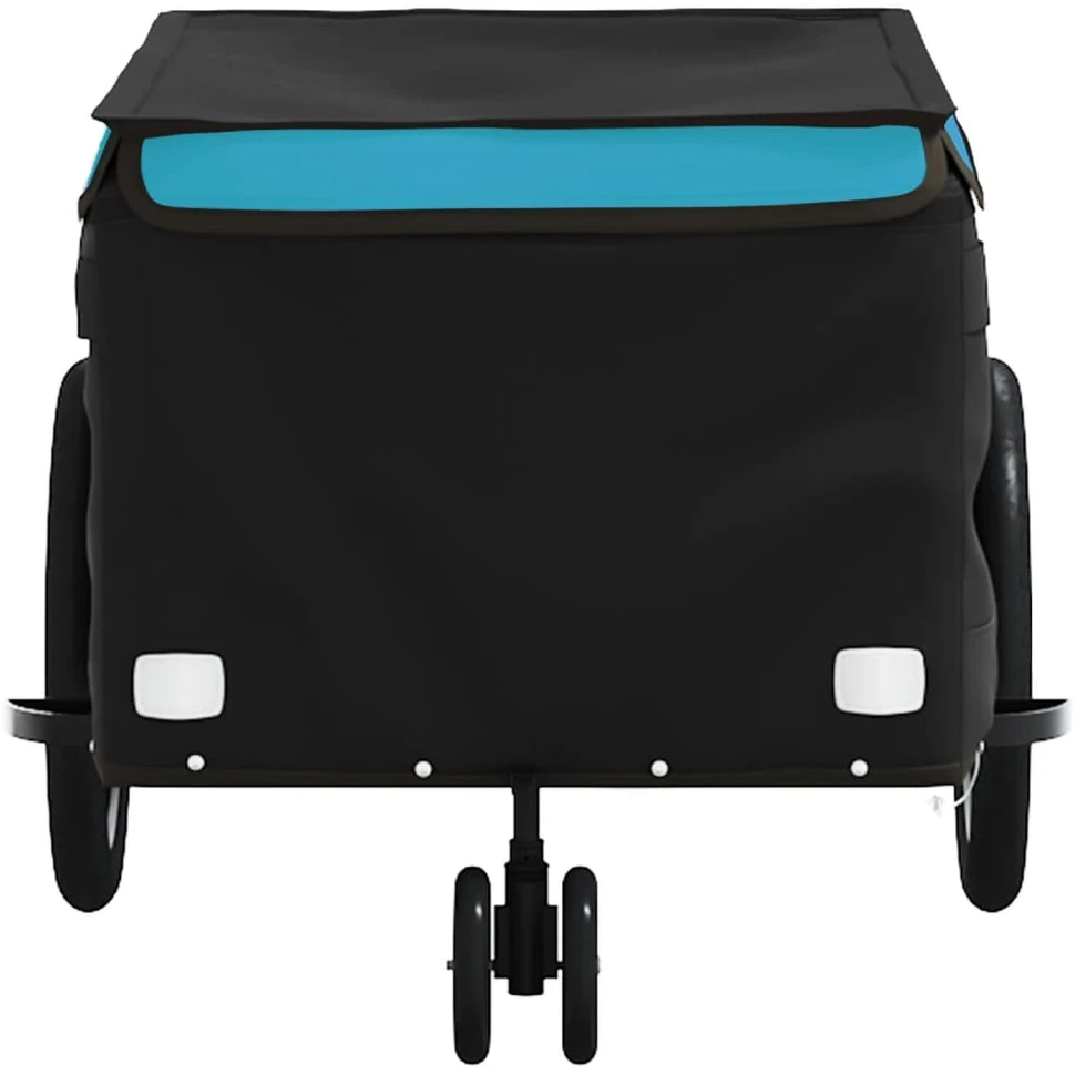 Dviračio priekaba, juodos ir mėlynos spalvos, 30kg, geležis