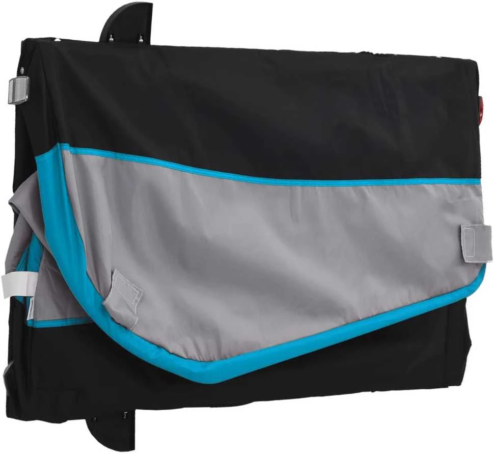 Krovininė dviračio priekaba, juoda ir mėlyna, 45kg, geležis