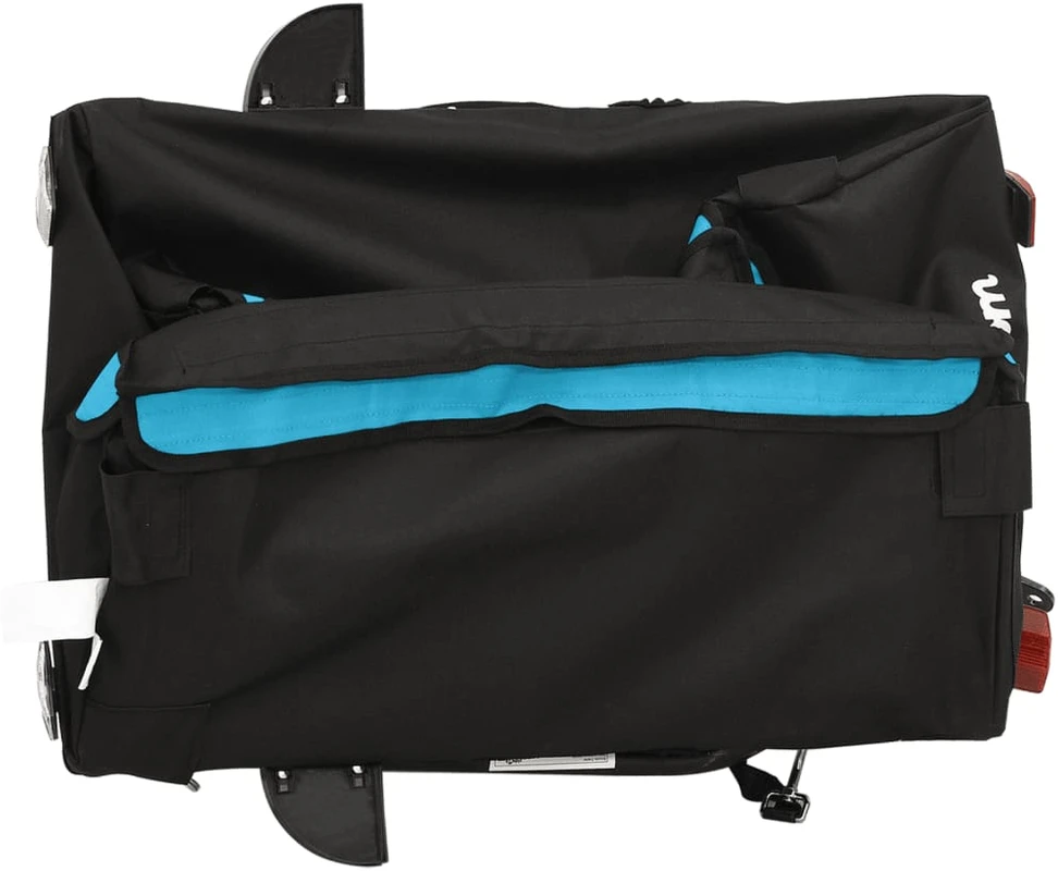 Dviračio priekaba, juodos ir mėlynos spalvos, 30kg, geležis