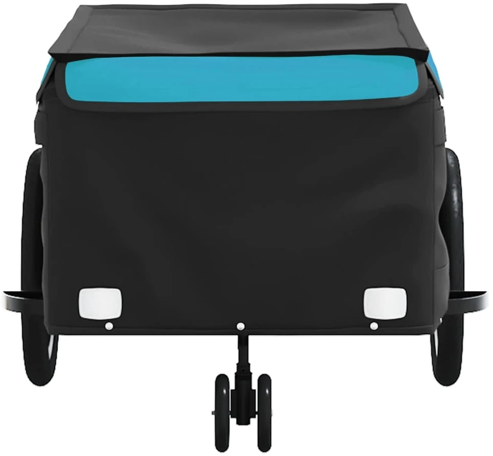 Dviračio priekaba, juodos ir mėlynos spalvos, 45kg, geležis