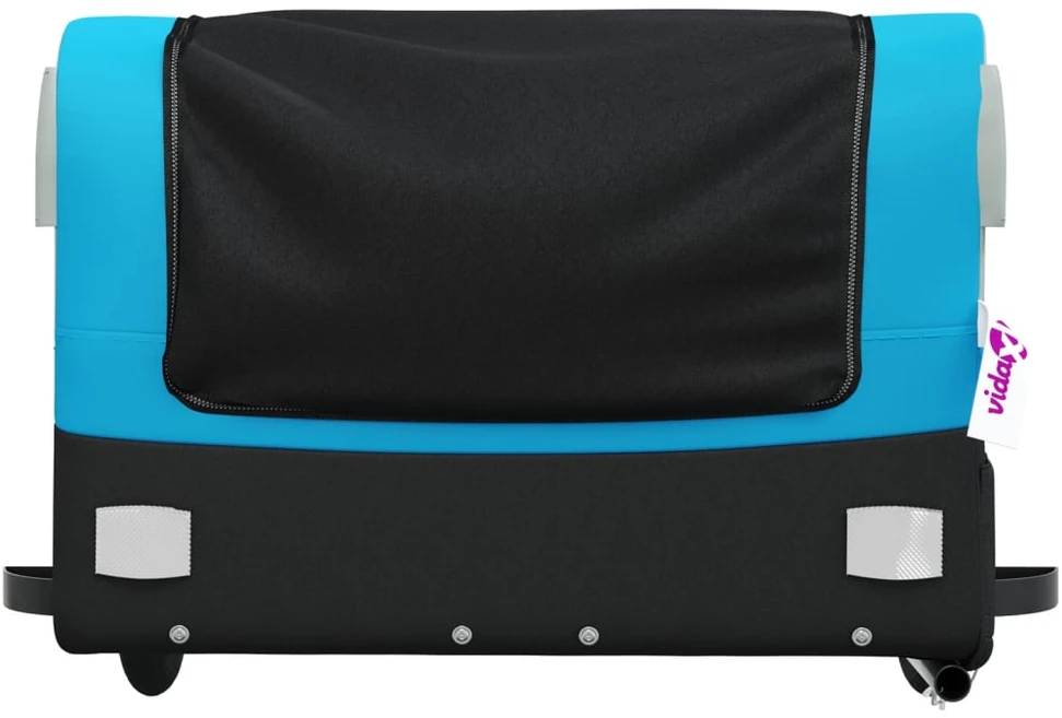Dviračio priekaba, juodos ir mėlynos spalvos, 45kg, geležis