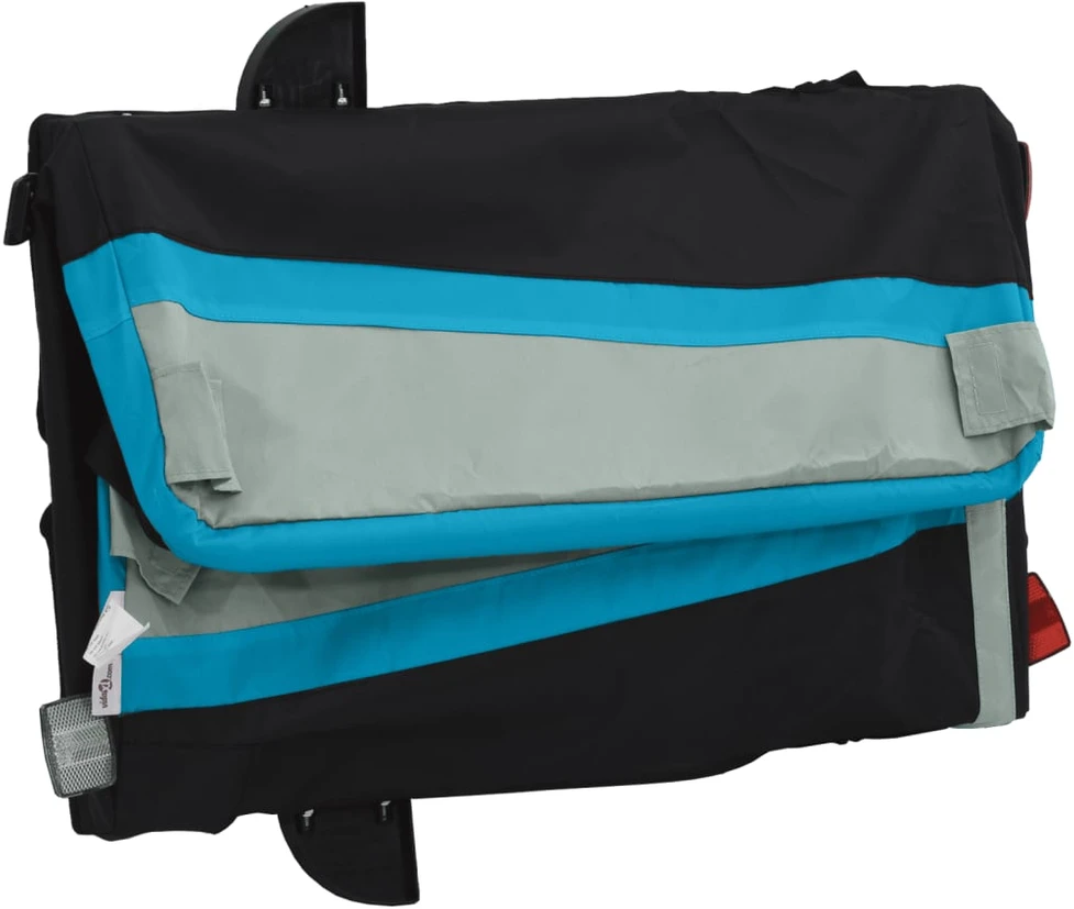 Dviračio priekaba, juodos ir mėlynos spalvos, 30kg, geležis