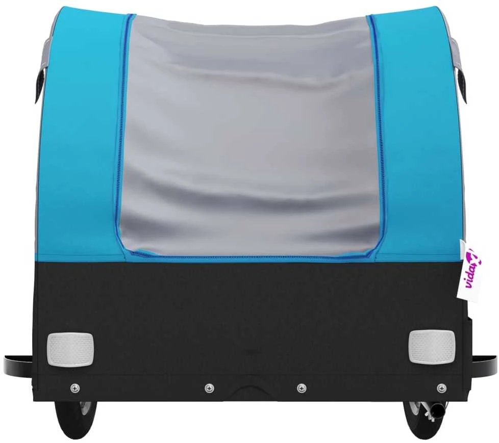Dviračio priekaba, juodos ir mėlynos spalvos, 30kg, geležis