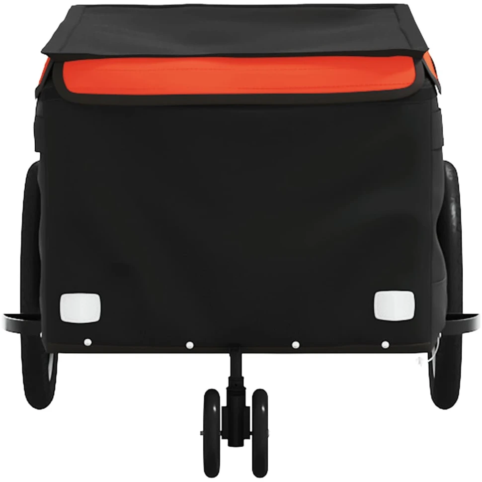 Dviračio priekaba, juodos ir oranžinės spalvos, 30kg, geležis