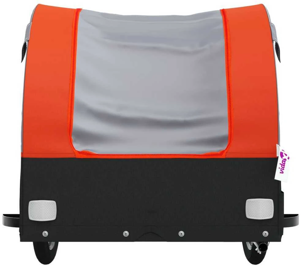Dviračio priekaba, juodos ir oranžinės spalvos, 30kg, geležis