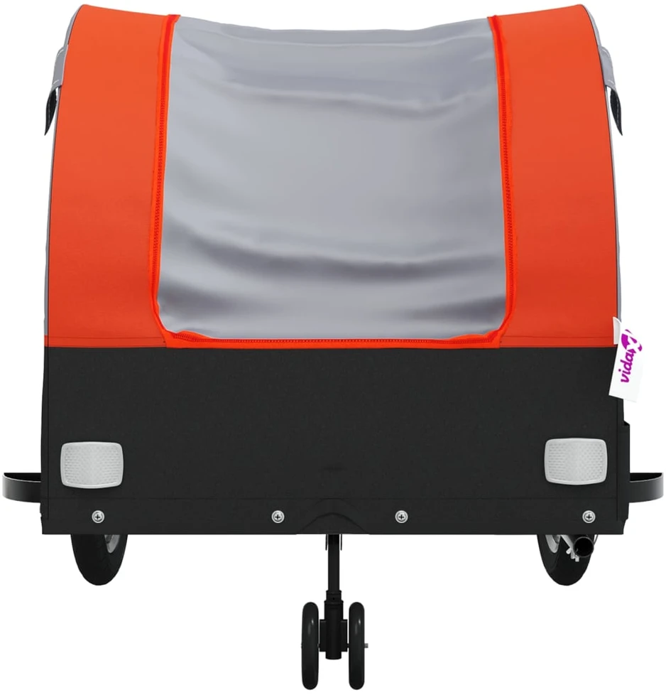 Dviračio priekaba, juodos ir oranžinės spalvos, 45kg, geležis