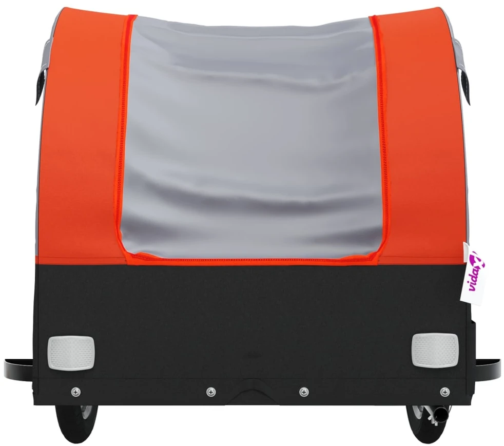 Dviračio priekaba, juodos ir oranžinės spalvos, 30kg, geležis