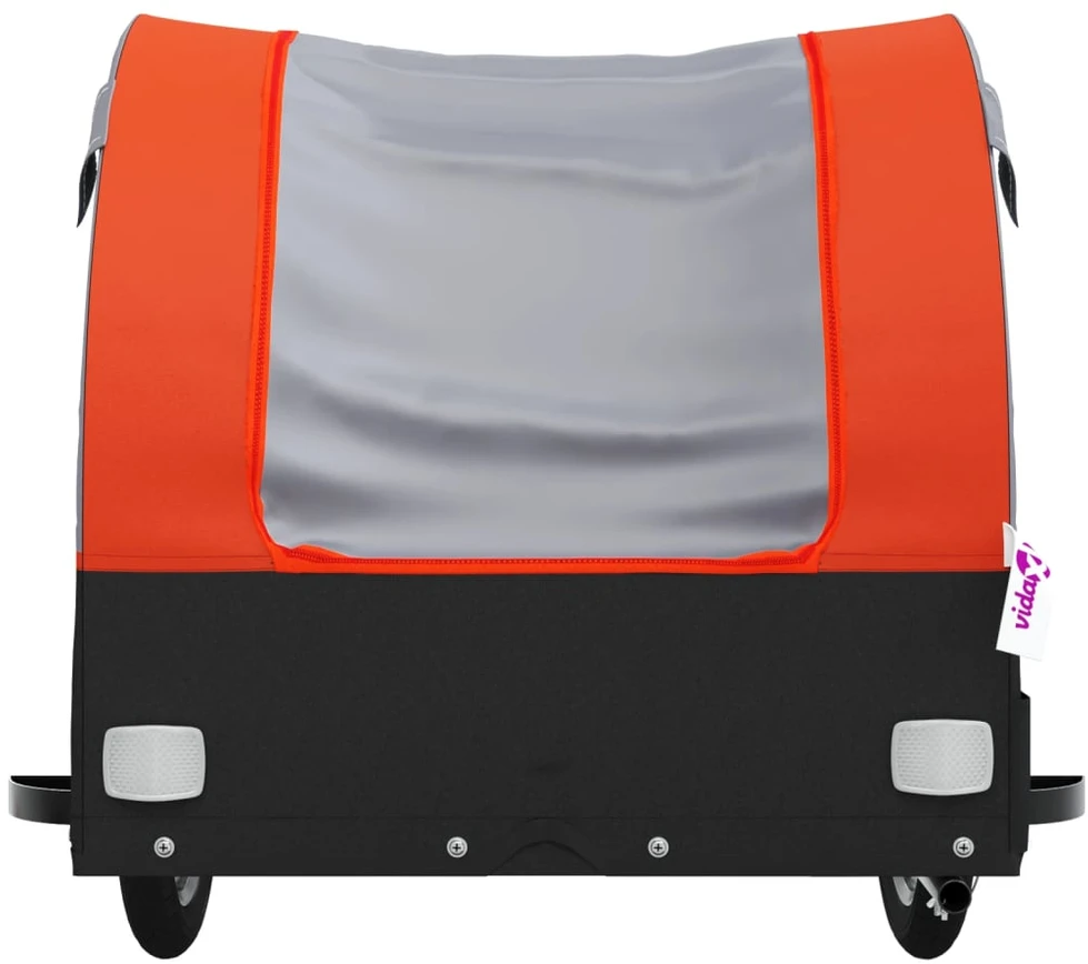 Dviračio priekaba, juodos ir oranžinės spalvos, 45kg, geležis