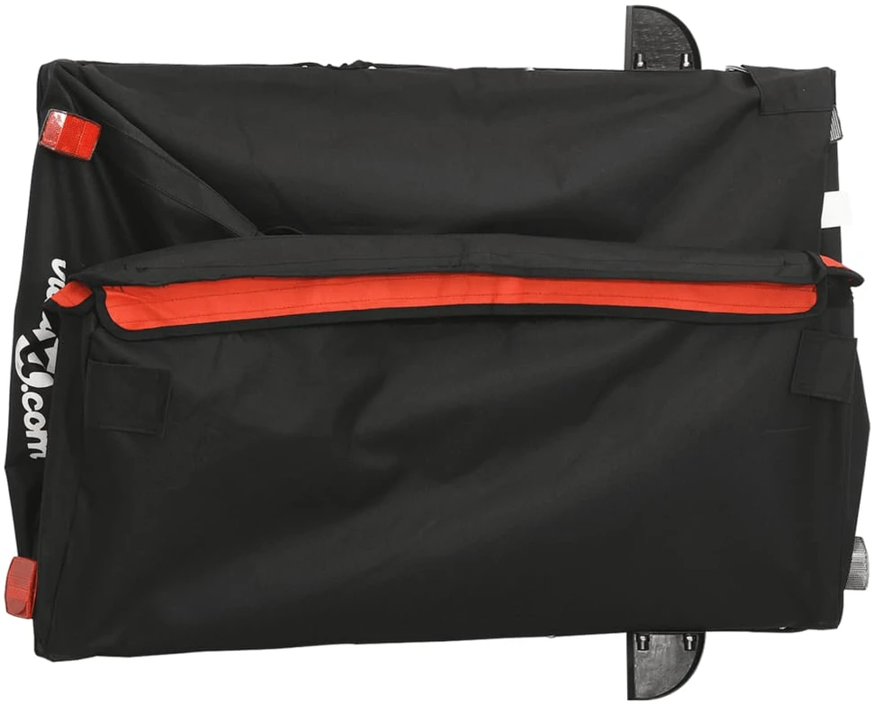 Dviračio priekaba, juodos ir oranžinės spalvos, 45kg, geležis