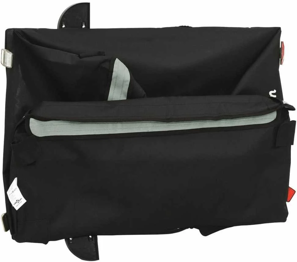 Dviračio priekaba, juodos ir pilkos spalvos, 45kg, geležis