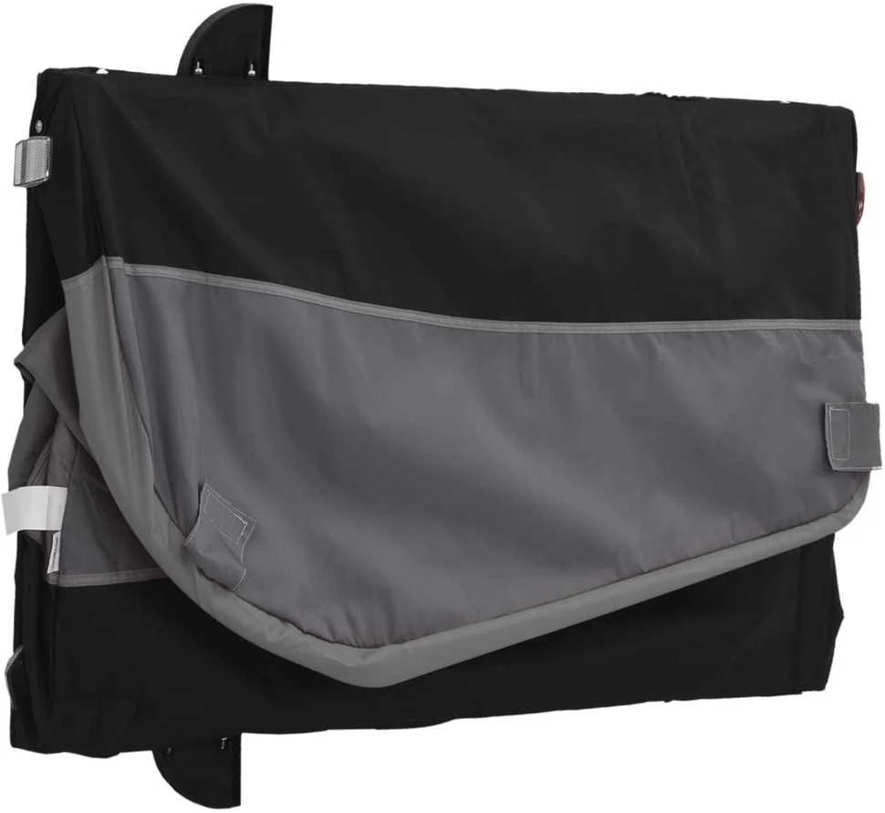 Dviračio priekaba, juodos ir pilkos spalvos, 30kg, geležis