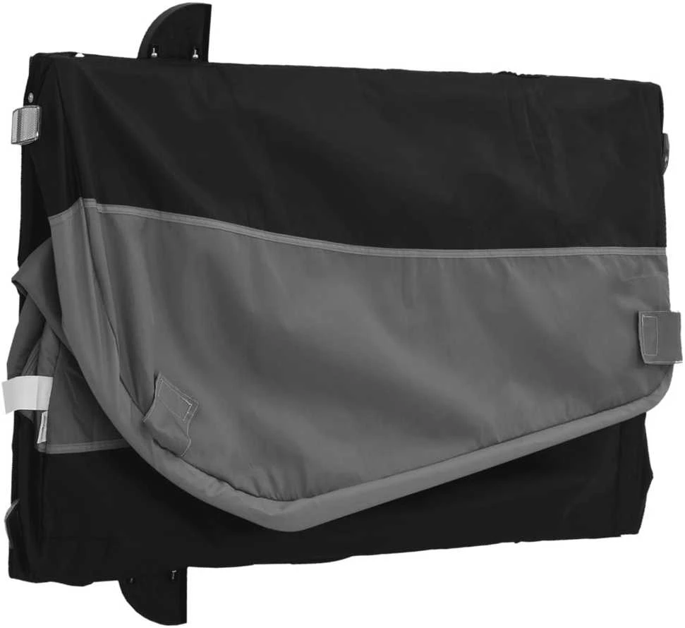 Krovininė dviračio priekaba, juoda ir pilka, 45kg, geležis