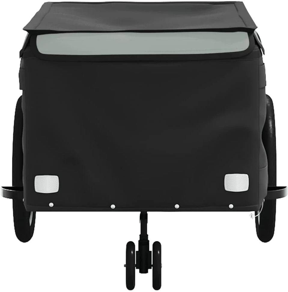 Dviračio priekaba, juodos ir pilkos spalvos, 45kg, geležis