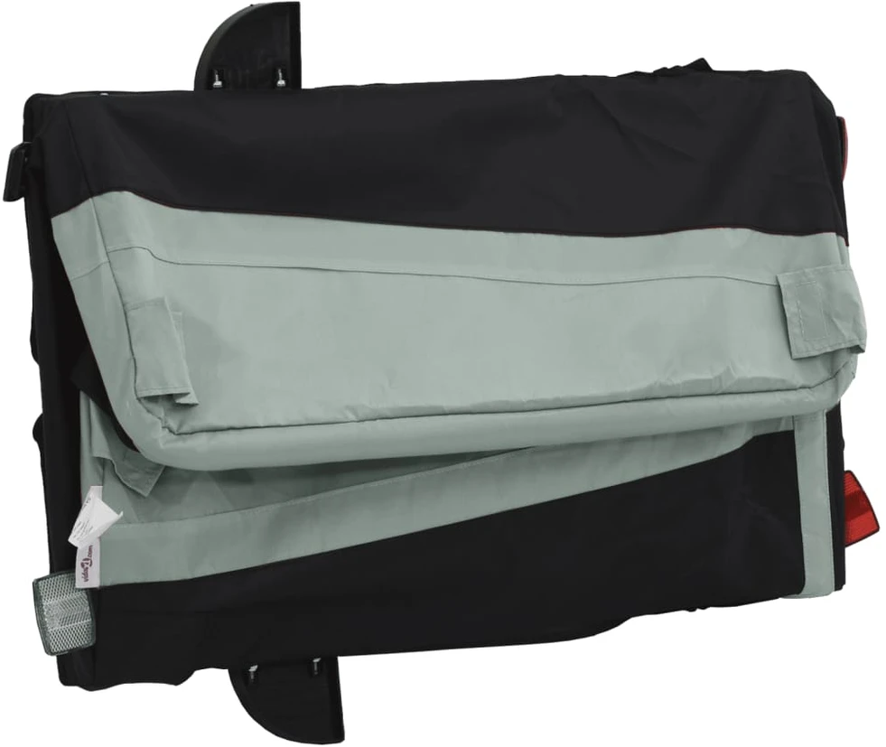Dviračio priekaba, juodos ir pilkos spalvos, 45kg, geležis