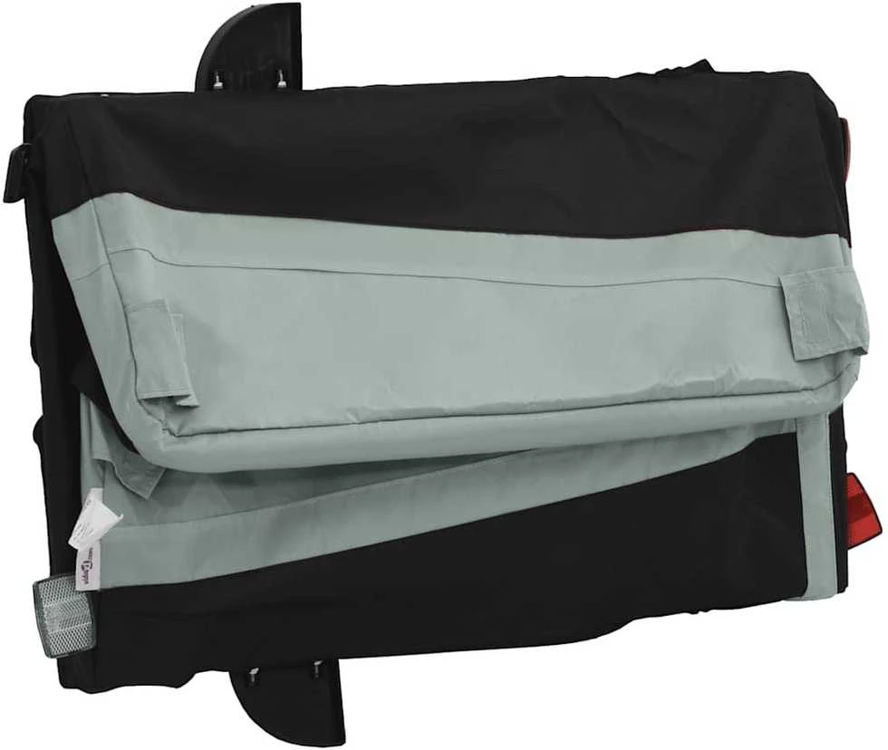 Dviračio priekaba, juodos ir pilkos spalvos, 45kg, geležis