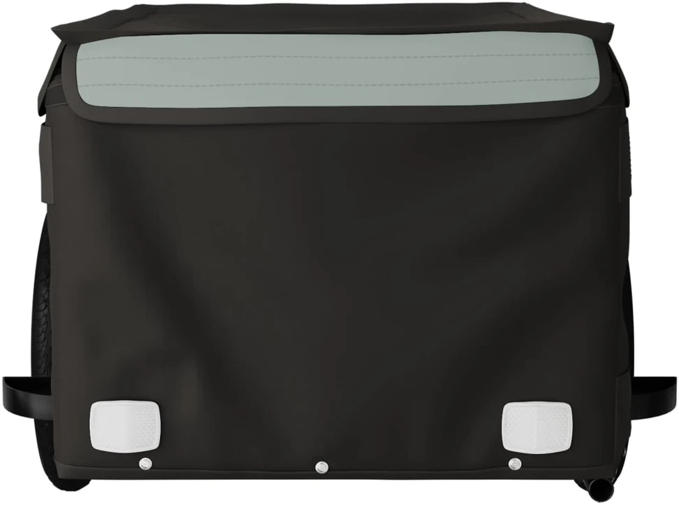 Dviračio priekaba, juodos ir pilkos spalvos, 30kg, geležis