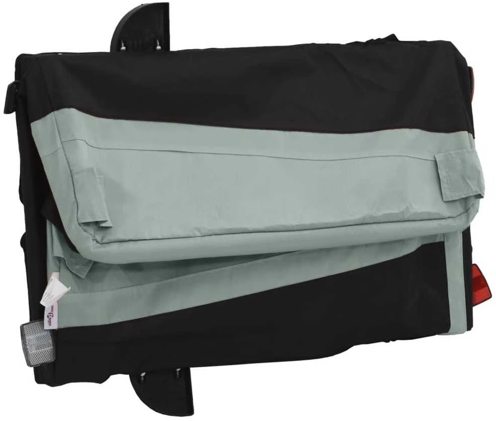 Dviračio priekaba, juodos ir pilkos spalvos, 30kg, geležis