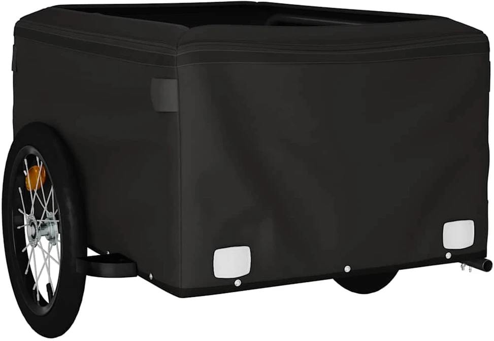 Dviračio priekaba, juodos ir pilkos spalvos, 45kg, geležis