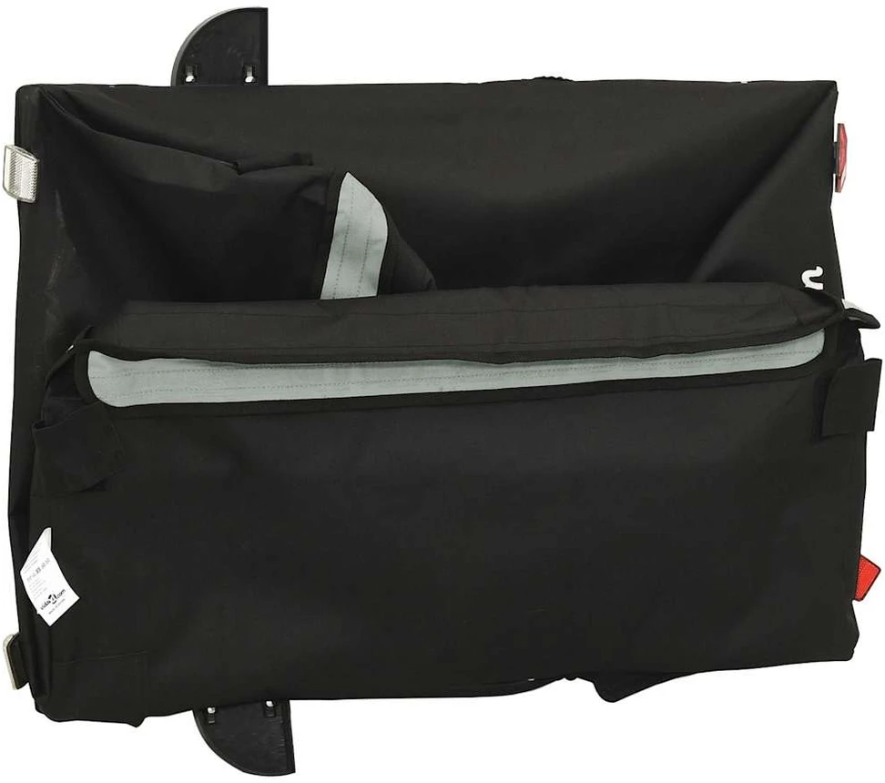 Dviračio priekaba, juodos ir pilkos spalvos, 45kg, geležis