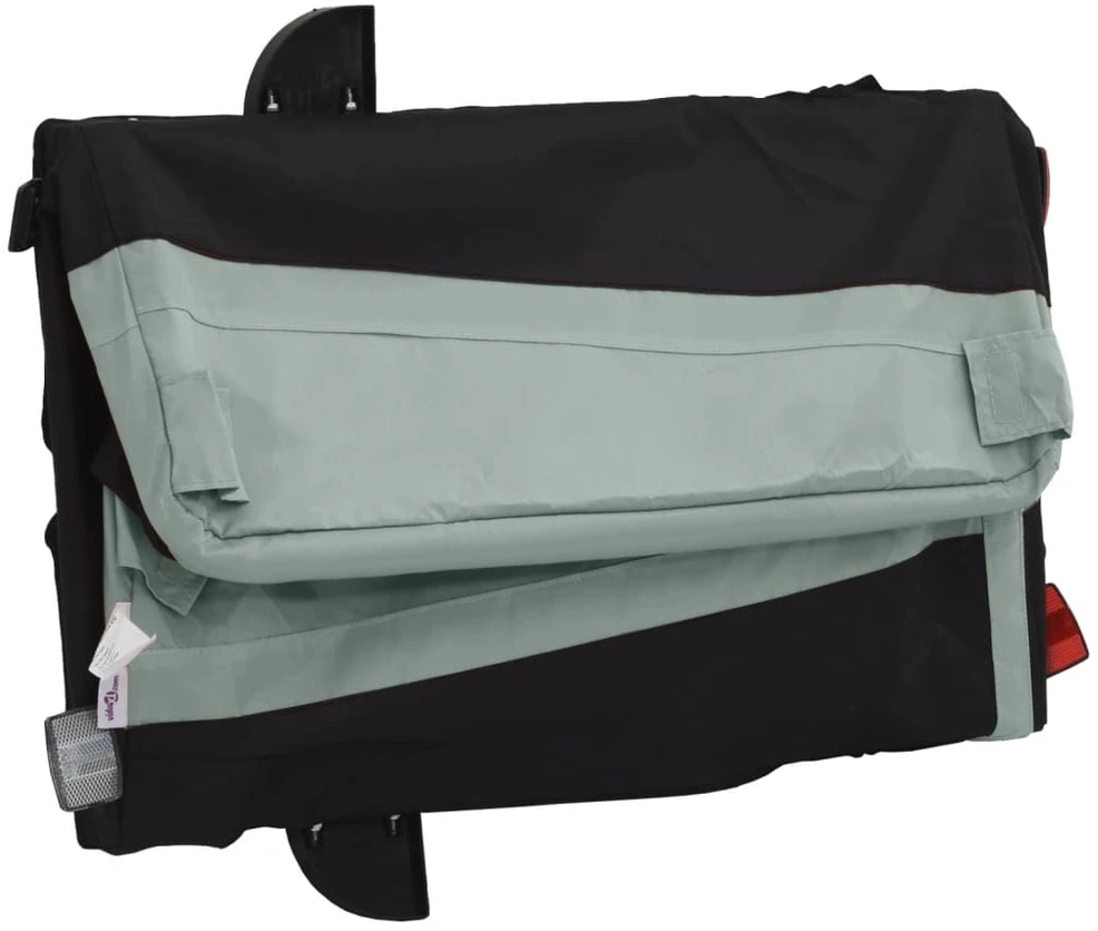 Dviračio priekaba, juodos ir pilkos spalvos, 30kg, geležis