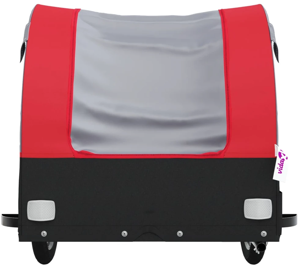 Dviračio priekaba, juodos ir raudonos spalvos, 30kg, geležis