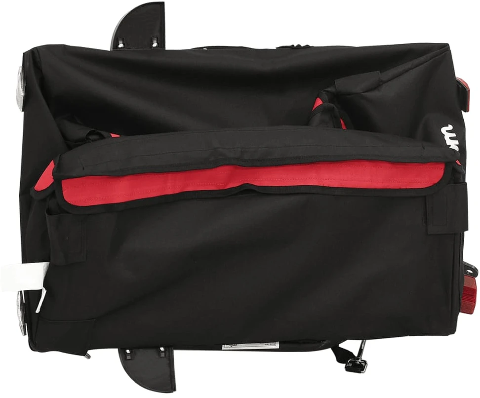 Krovininė dviračio priekaba, juoda ir raudona, 30kg, geležis