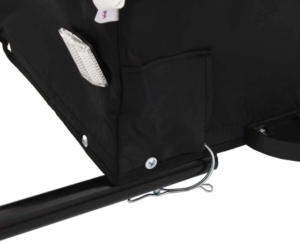Dviračio priekaba, juodos ir raudonos spalvos, 30kg, geležis
