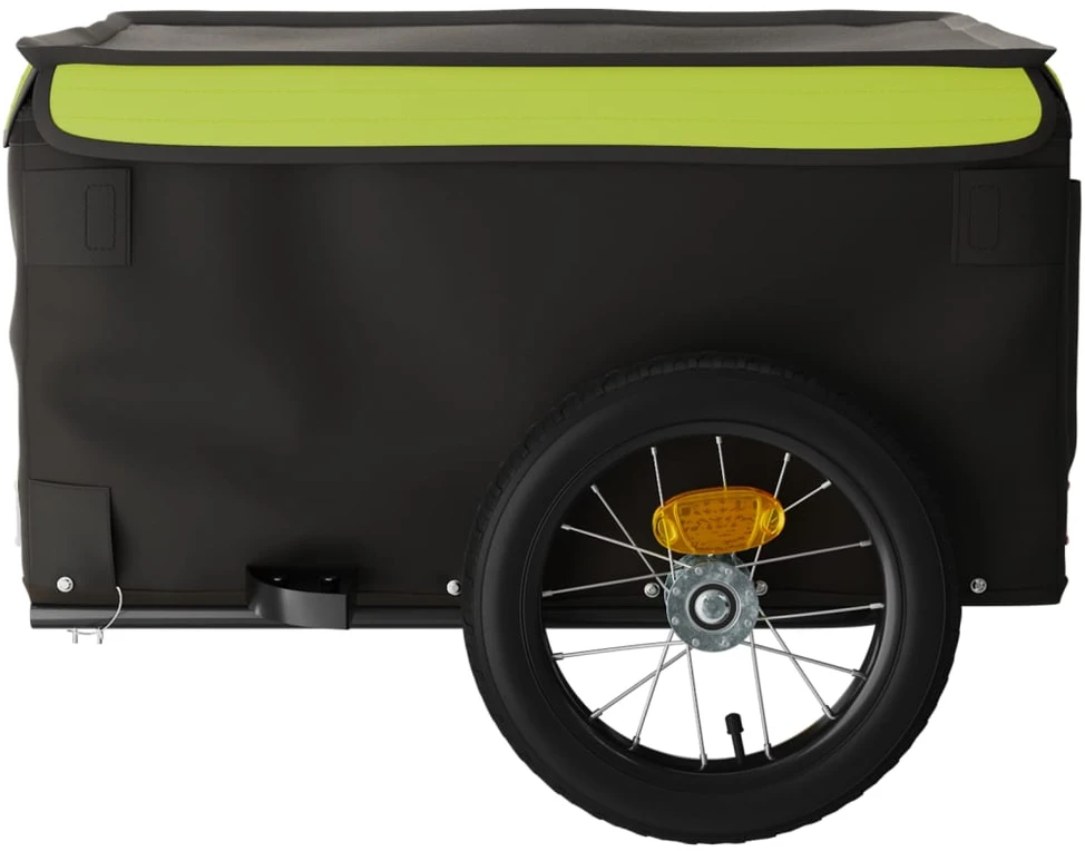 Krovininė dviračio priekaba, juoda ir žalia, 30kg, geležis