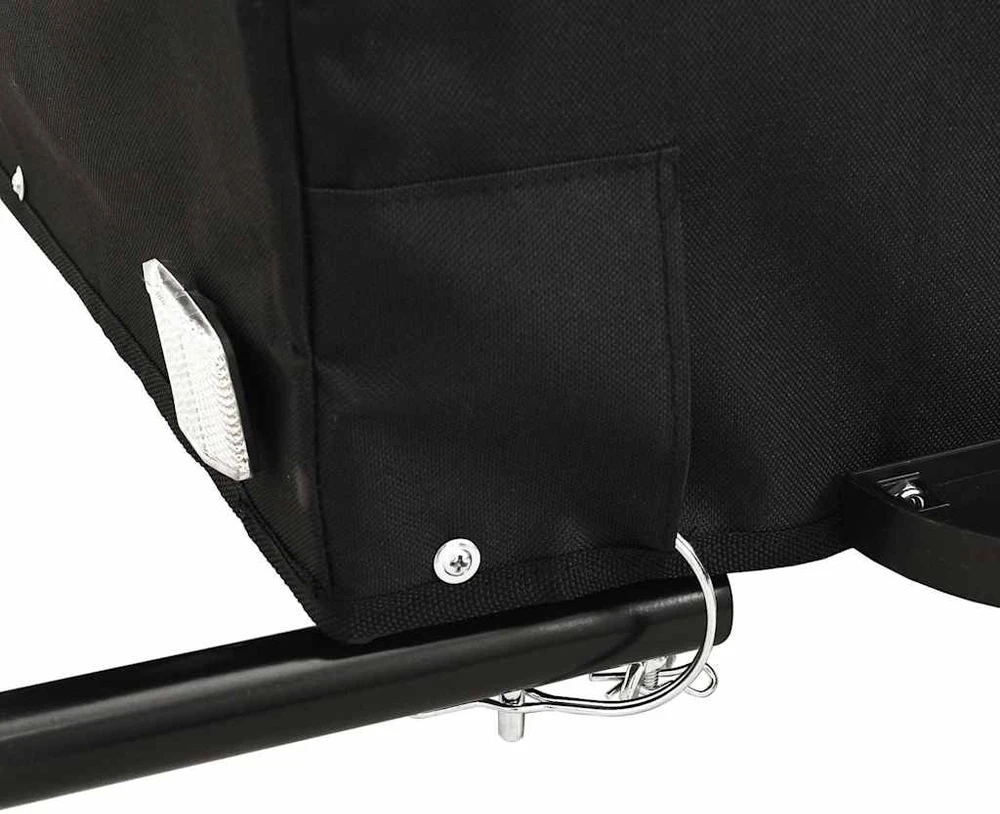 Dviračio priekaba, juodos ir žalios spalvos, 45kg, geležis